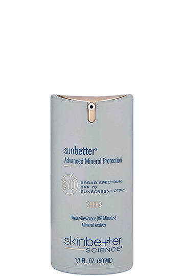 Sunbetter Advanced mineral protection SPF 70 sheer lotion by Skinbetter Science