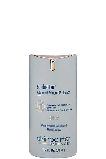 Sunbetter Advanced mineral protection SPF 70 sheer lotion by Skinbetter Science